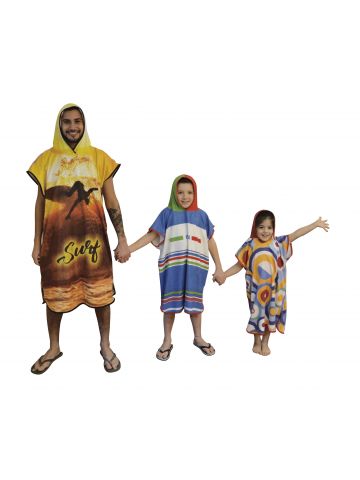 Poncho microfibra 350 gsm in sublimazione